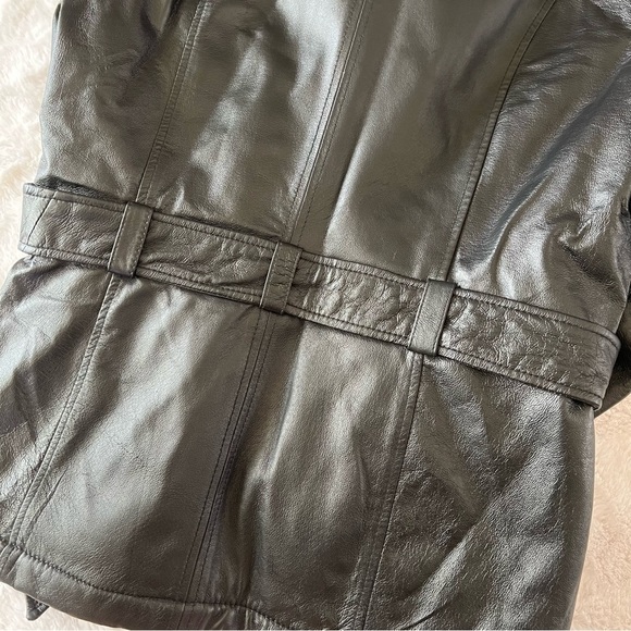 Vintage Leather and Leopard Hooded Winter Coat 🔥 - Picture 10 of 11